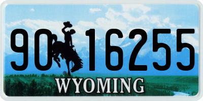 WY license plate 9016255