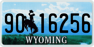 WY license plate 9016256