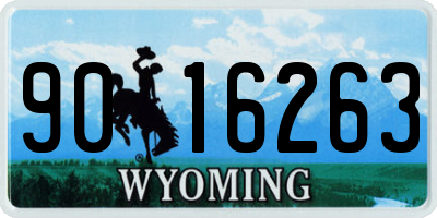 WY license plate 9016263