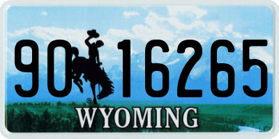 WY license plate 9016265