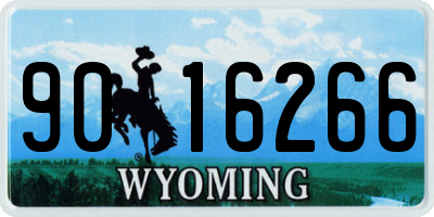 WY license plate 9016266