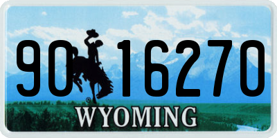 WY license plate 9016270