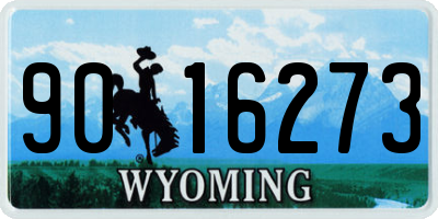 WY license plate 9016273