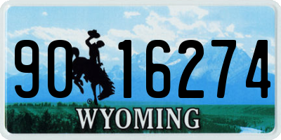 WY license plate 9016274