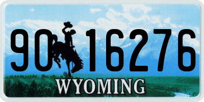 WY license plate 9016276
