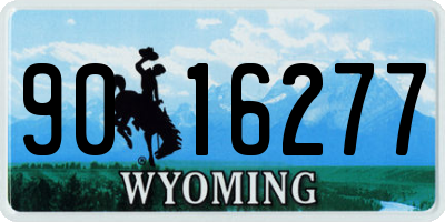WY license plate 9016277