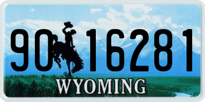 WY license plate 9016281
