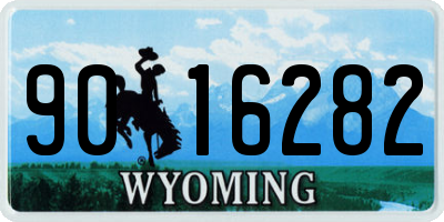 WY license plate 9016282
