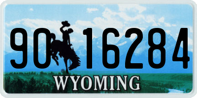 WY license plate 9016284