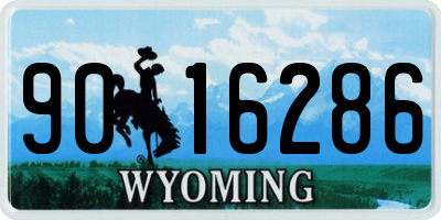 WY license plate 9016286