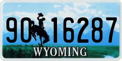WY license plate 9016287