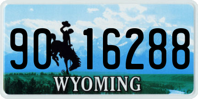 WY license plate 9016288