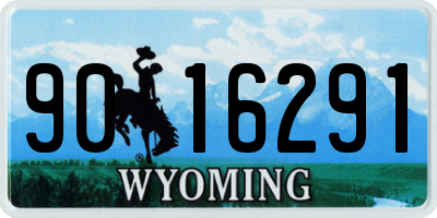 WY license plate 9016291