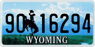 WY license plate 9016294