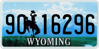 WY license plate 9016296
