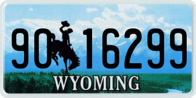 WY license plate 9016299