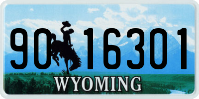 WY license plate 9016301