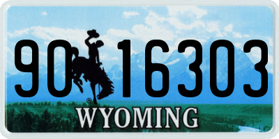 WY license plate 9016303
