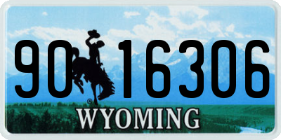WY license plate 9016306