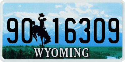 WY license plate 9016309