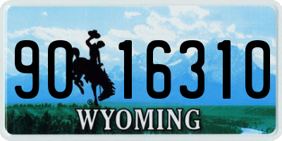 WY license plate 9016310