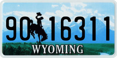 WY license plate 9016311