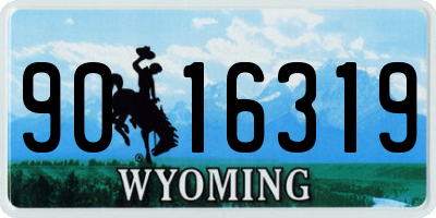 WY license plate 9016319
