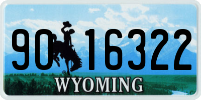 WY license plate 9016322