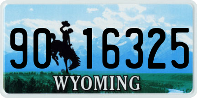 WY license plate 9016325