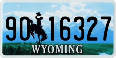 WY license plate 9016327