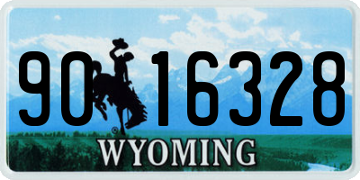WY license plate 9016328