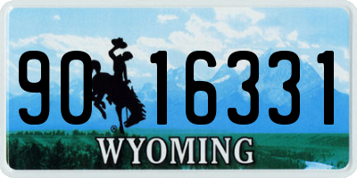 WY license plate 9016331