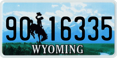WY license plate 9016335