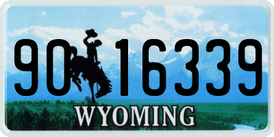 WY license plate 9016339
