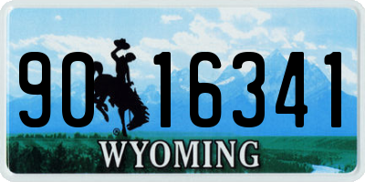WY license plate 9016341