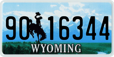 WY license plate 9016344
