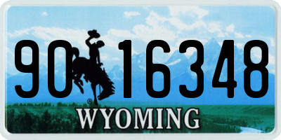 WY license plate 9016348