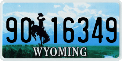 WY license plate 9016349
