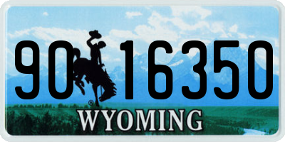 WY license plate 9016350
