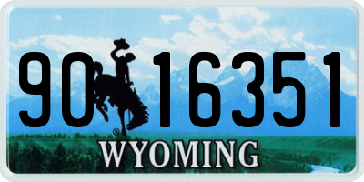 WY license plate 9016351