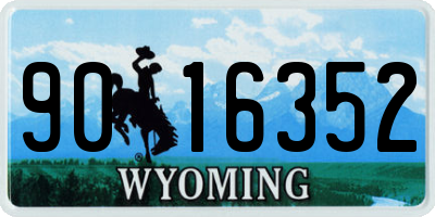 WY license plate 9016352