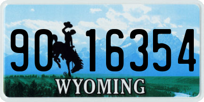 WY license plate 9016354