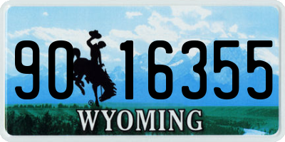 WY license plate 9016355