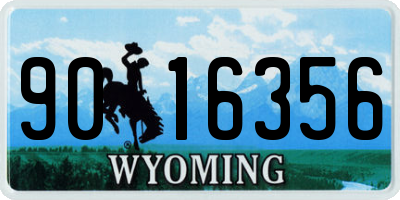WY license plate 9016356