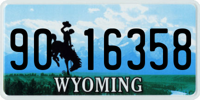 WY license plate 9016358