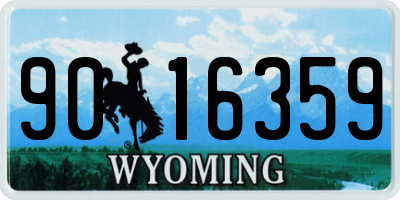 WY license plate 9016359