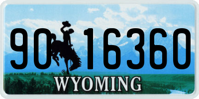 WY license plate 9016360