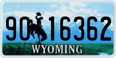 WY license plate 9016362
