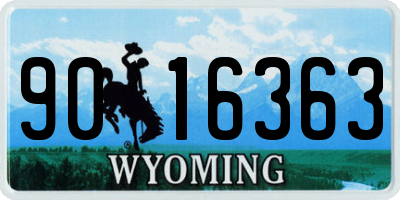 WY license plate 9016363