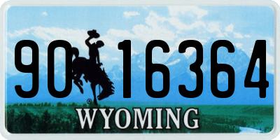 WY license plate 9016364